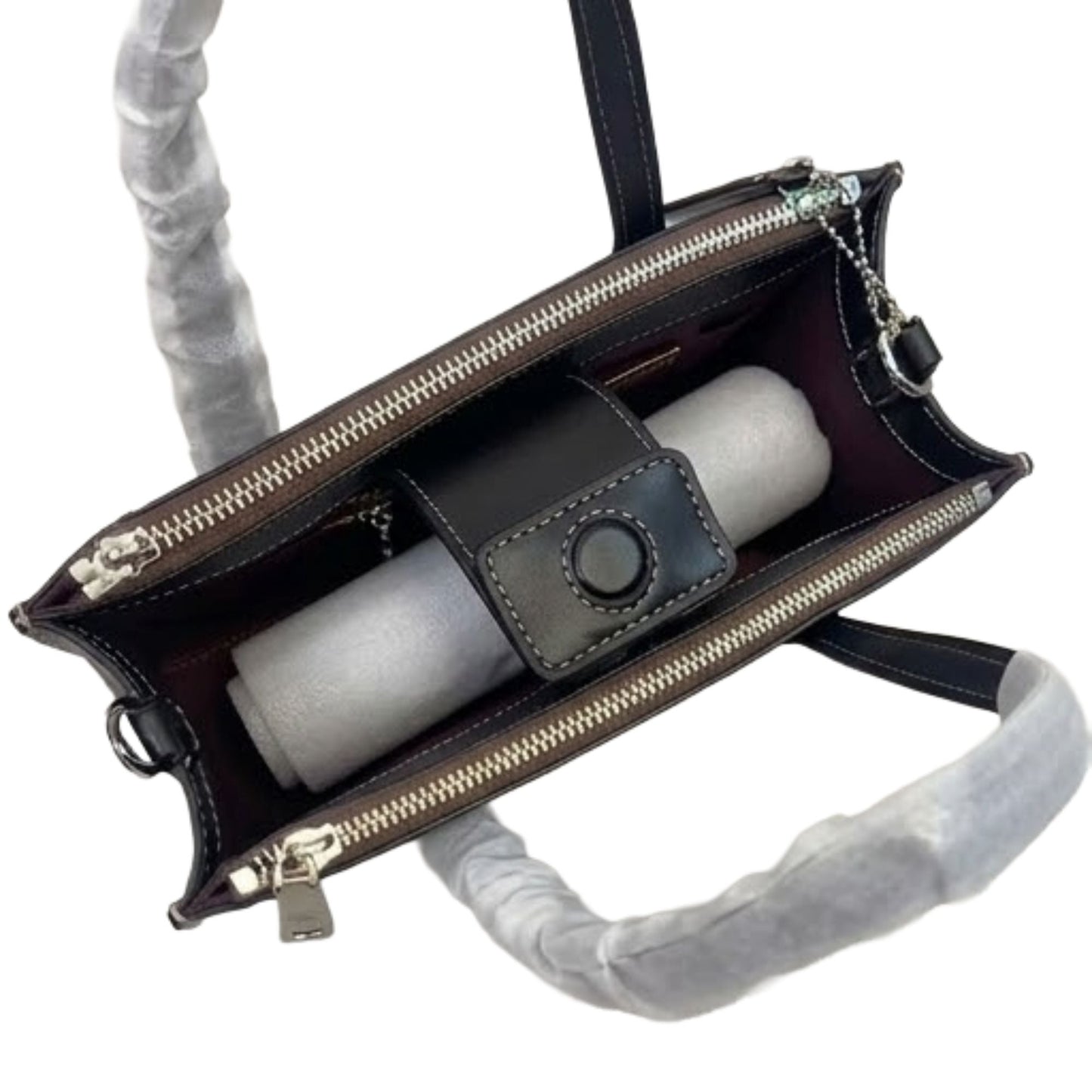 Coach Mini Tote Bag in Signature Canvas | Compact Zip Top Handbag for Women