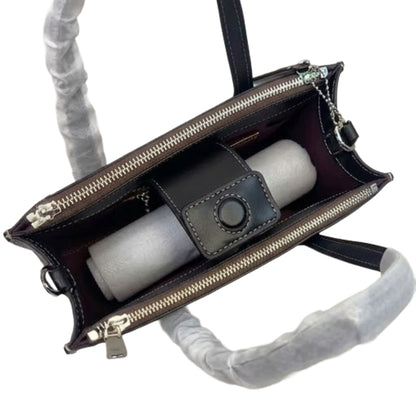 Coach Mini Tote Bag in Signature Canvas | Compact Zip Top Handbag for Women