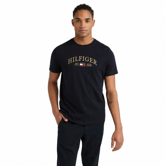 TOMMY HILFIGER Crew Neck Aaron T-Shirt - Navy