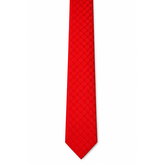 Premium Silk Tie, Pocket Square & Cufflinks Combo Set - Red