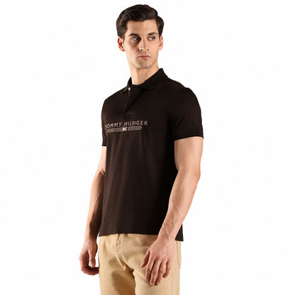 Tommy Hilfiger Men’s Printed Regular Fit Polo T-Shirt - Brown