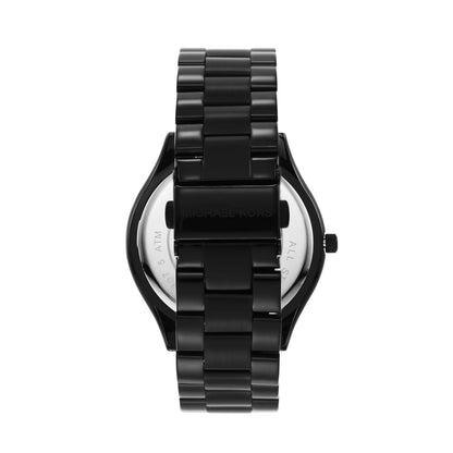 Michael Kors MK3221 Slim Runway Women’s Watch | Black Dial Stainless Steel | Minimal Analog Luxury Watch