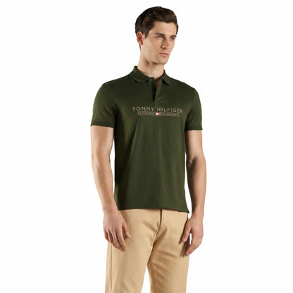 Tommy Hilfiger Men’s Cotton Polo T-Shirt - Arctic Spruce