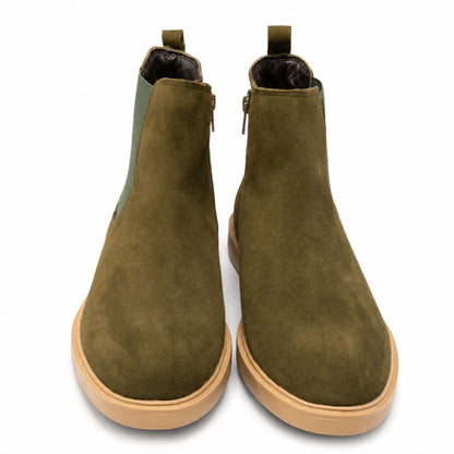 ZARA Maddox Chelsea Boots for Men - Olive