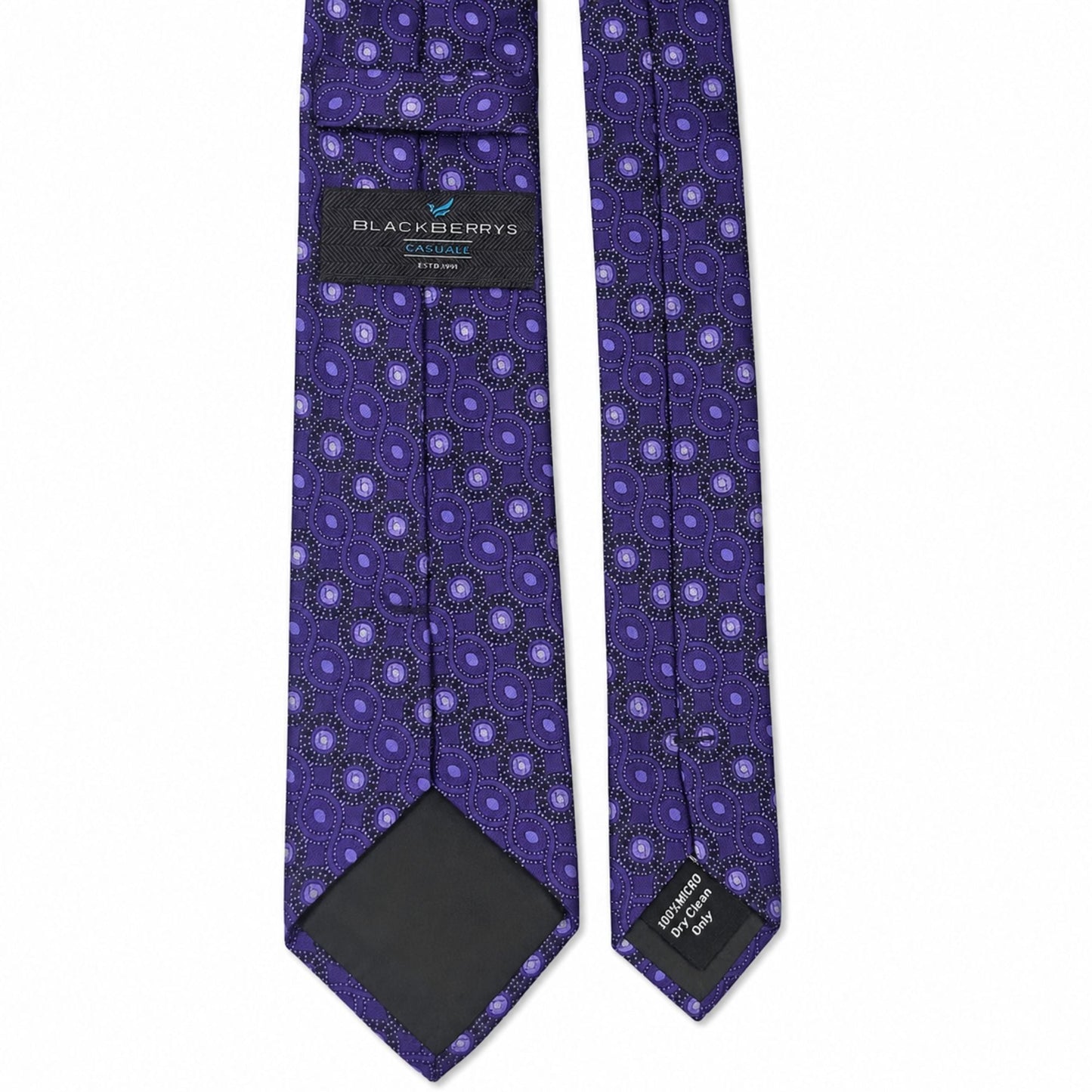 BlackBerry Premium Tie, Pocket Square & Cufflink Combo - Purple