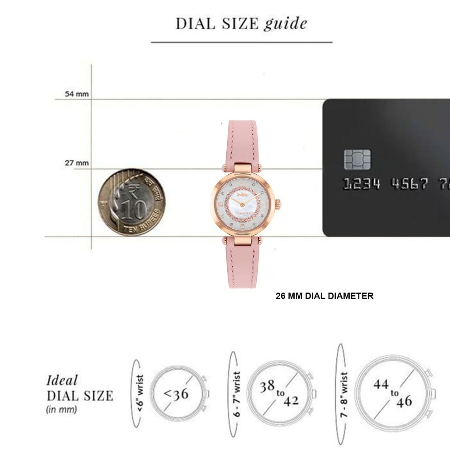 Coach 14503896 Cary Women’s Watch | Mother of Pearl Dial | Pink Leather Strap 26mm Luxury Analog Watch