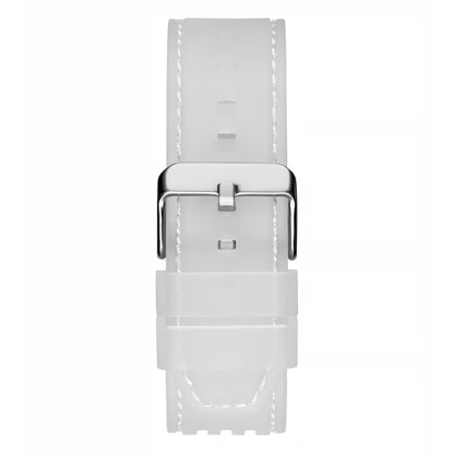 GUESS GW0499G3 Trend Men’s Watch | Rainbow Dial Transparent Case Silicone Strap | 41.5mm Analog Multi-Function Watch