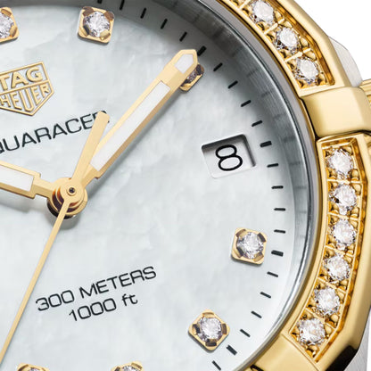 TAG Heuer WBD1323.BB0320 Aquaracer Women’s Watch | Two-Tone Gold Steel 32mm Swiss Luxury