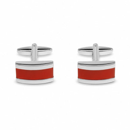 Premium Silk Tie, Pocket Square & Cufflinks Combo Set - Red