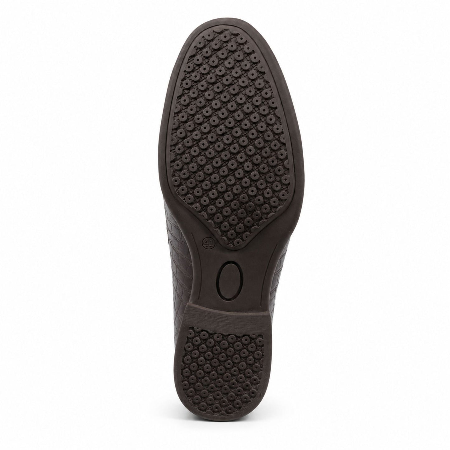 ROSSO BRUNELLO Croc Texture Slip-On Loafers for Men - Brown