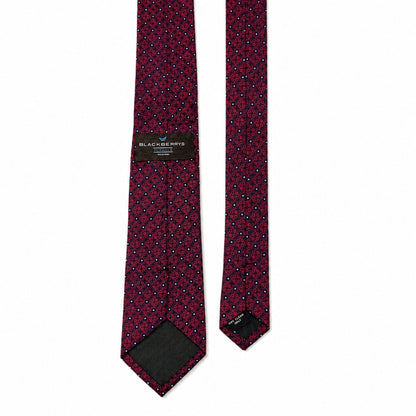 BlackBerry Premium Tie, Pocket Square & Cufflink Combo - Maroon