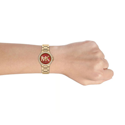 Michael Kors MK7196 Camille Women’s Watch | Gold Dial Crystal Bezel Gold Stainless Steel | 33mm Luxury Analog Watch