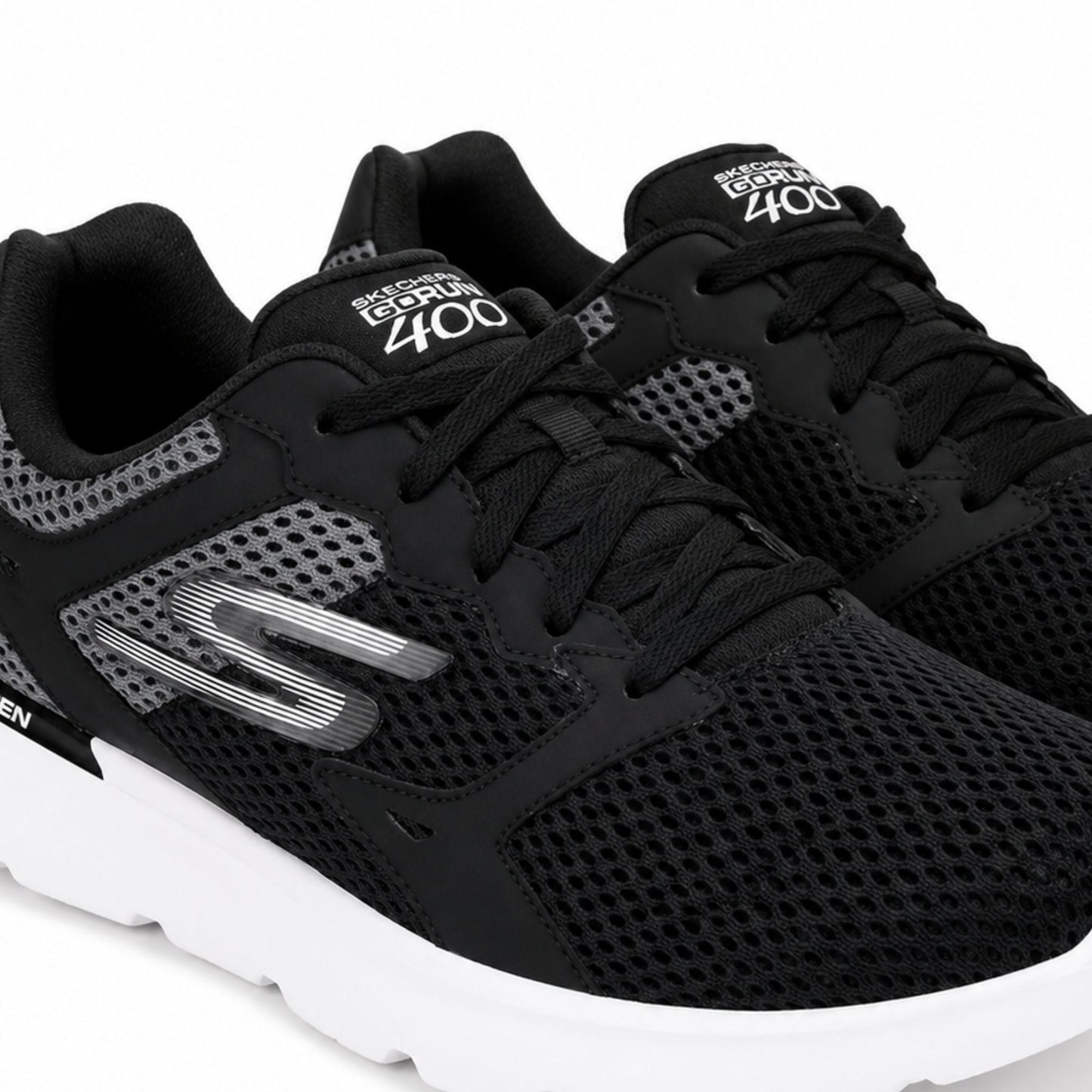 Skechers Go Run 400 Men’s Running Shoes - Black/White