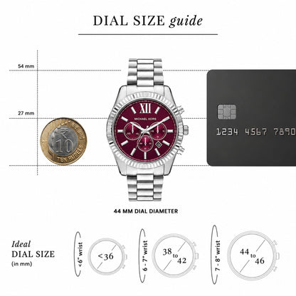 Michael Kors Lexington Red Dial Chronograph Watch for Men MK9242