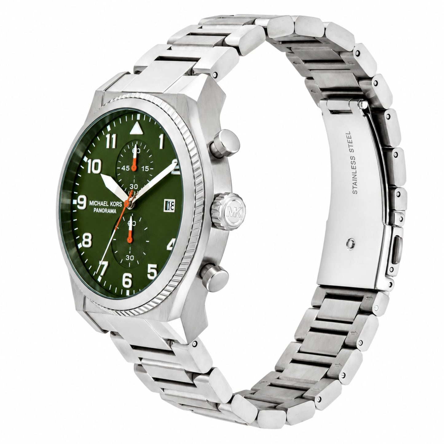 Michael Kors Panorama Green Dial Chronograph Watch Men - MK9196