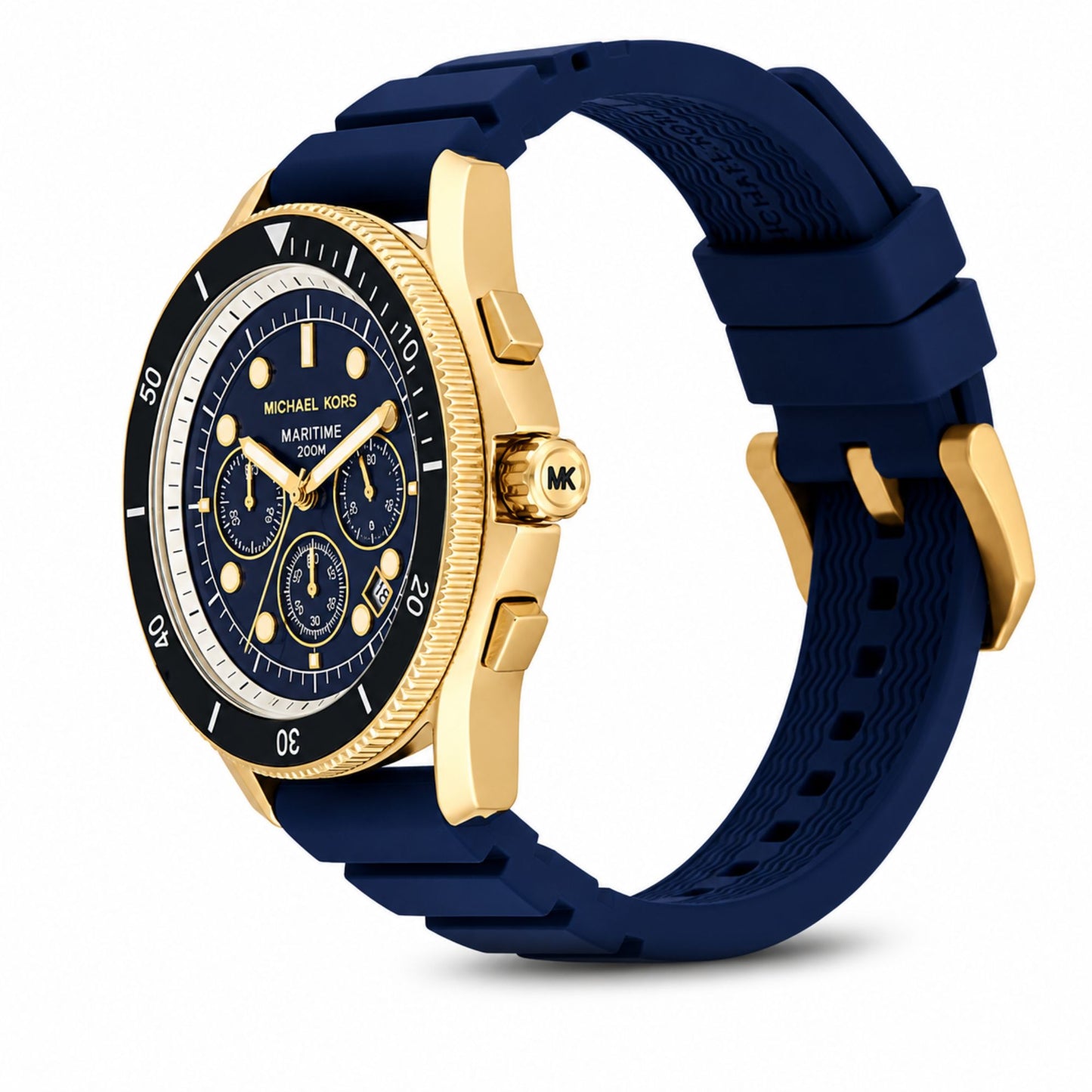 Michael Kors Maritime Blue Silicone Chronograph Watch Men - MK9205