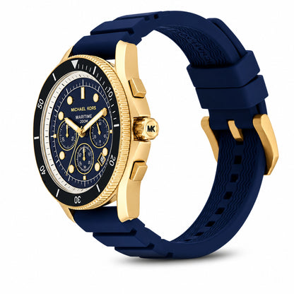 Michael Kors Maritime Blue Silicone Chronograph Watch Men - MK9205