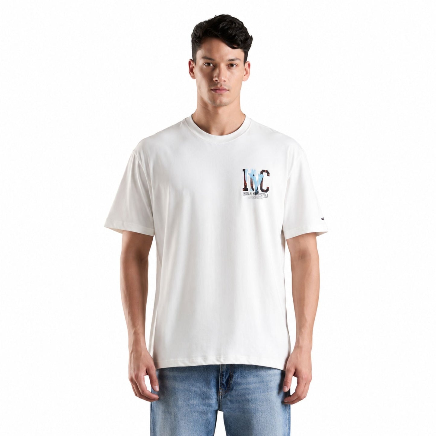 TOMMY HILFIGER Men Relaxed Fit Cotton T-Shirt - White