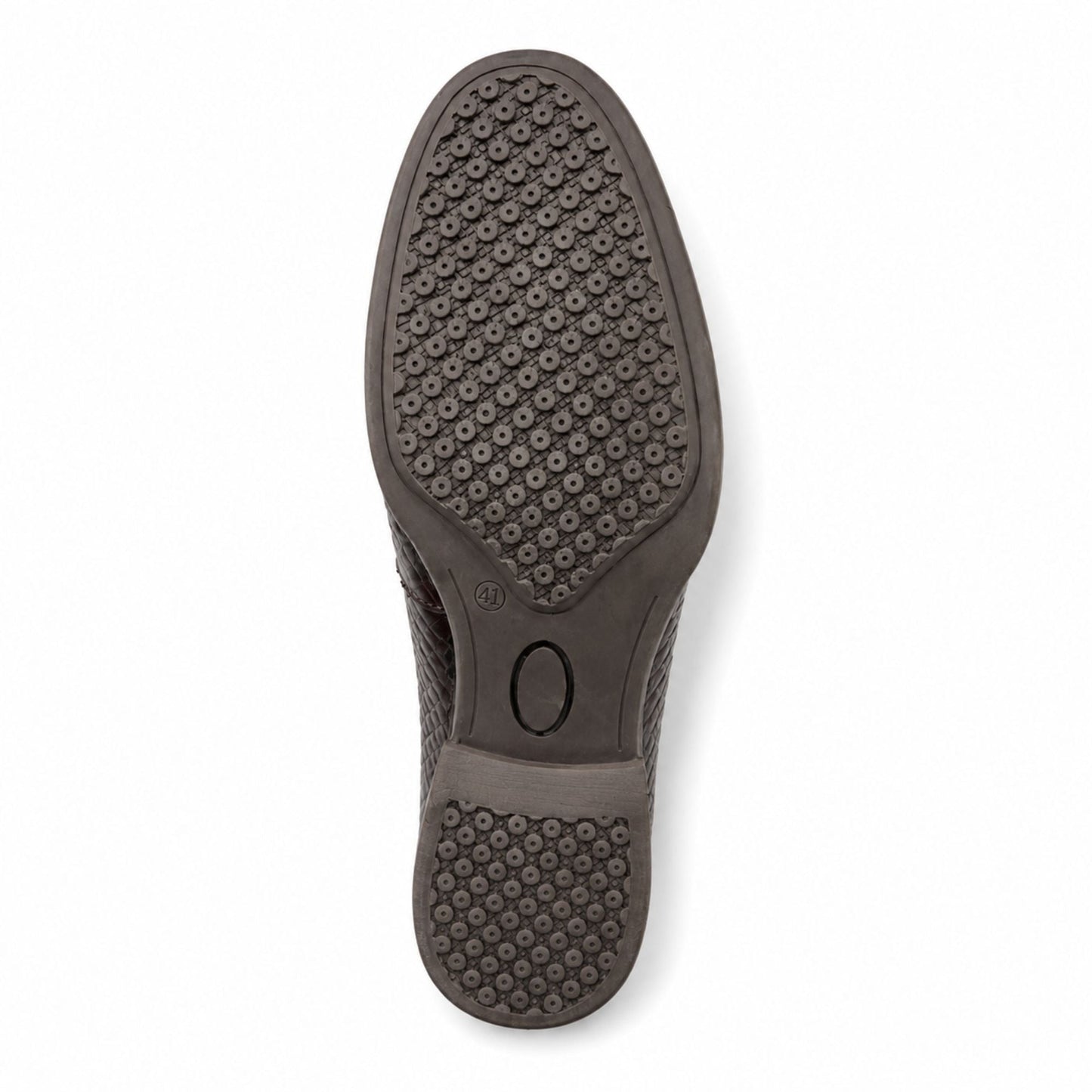 ROSSO BRUNELLO Woven Slip-On Formal Loafers for Men - Brown