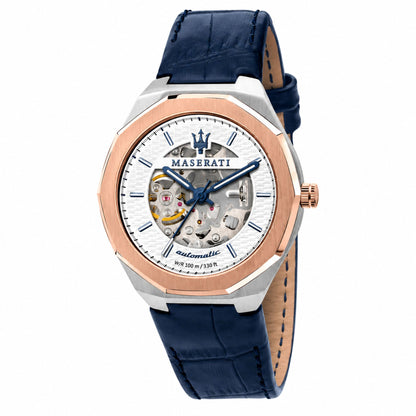 Maserati Stile Automatic Leather Strap Watch for Men - R8821142001