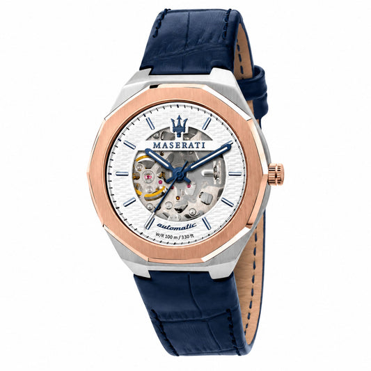 Maserati Stile Automatic Leather Strap Watch for Men - R8821142001