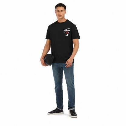 TOMMY HILFIGER Regular Graffiti Sign T-Shirt - Black