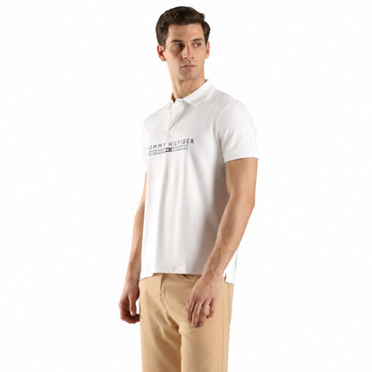 Tommy Hilfiger Men’s Printed Regular Fit Polo T-Shirt - Ecru