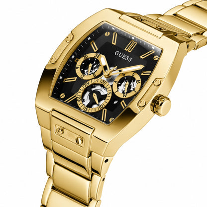 Guess Phoenix Gold Black Dial Analog Watch for Men - GW0456G1