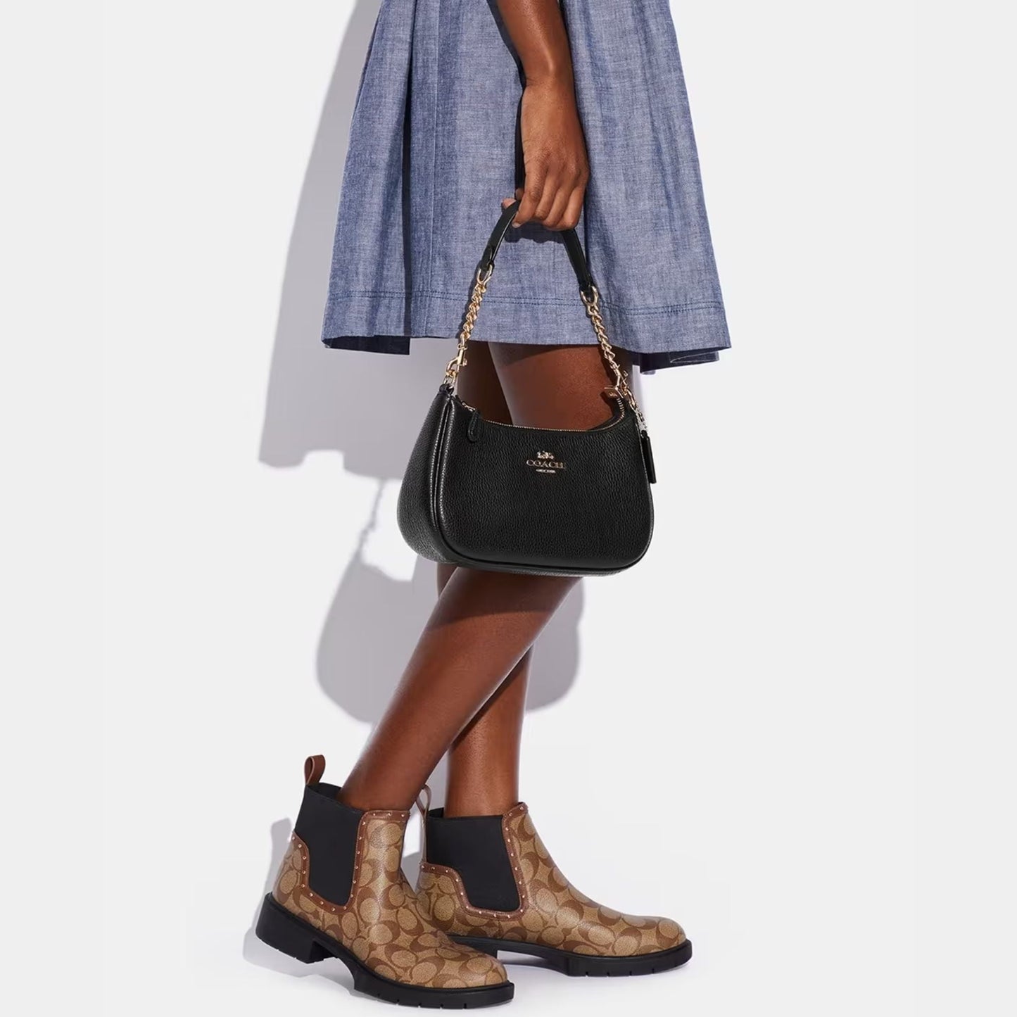 Coach Teri Shoulder Bag with Detachable Straps – Signature Canvas / Leather