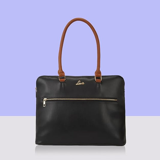 Lavie Hilite Module Women's Black Laptop Satchel Bag