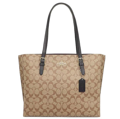 Coach Mollie Tote Bag 25 in Signature Canvas Beige/Black