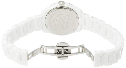 Coach 14503462 Preston Women’s Watch | White Ceramic Strap | Gold Tone Stainless Steel 32mm Luxury Watch