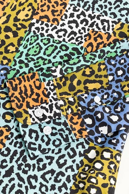 Snitch Multicolor Animal Print Slim Fit Shirt