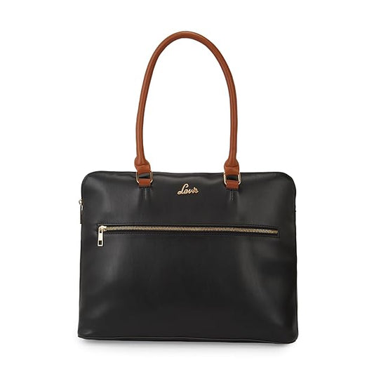 Lavie Hilite Module Women's Black Laptop Satchel Bag