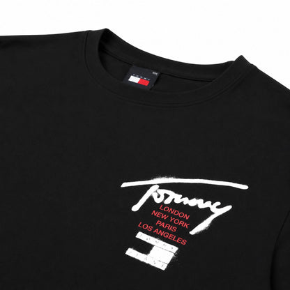 TOMMY HILFIGER Regular Graffiti Sign T-Shirt - Black
