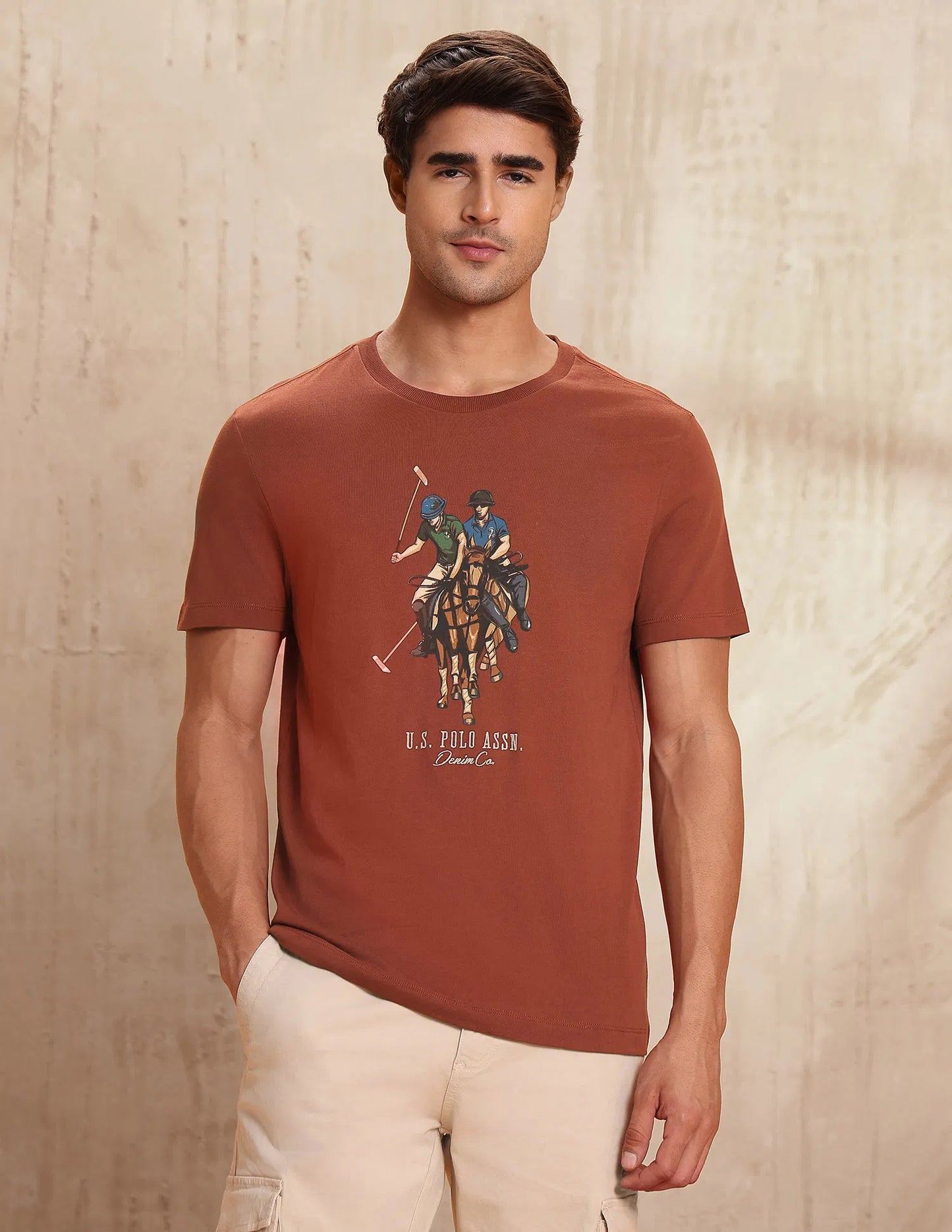 U.S. Polo Assn. Denim Co. Graphic Brand Printed Muscle Fit T-Shirt