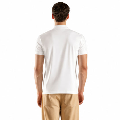 Tommy Hilfiger Men’s Printed Regular Fit Polo T-Shirt - Ecru