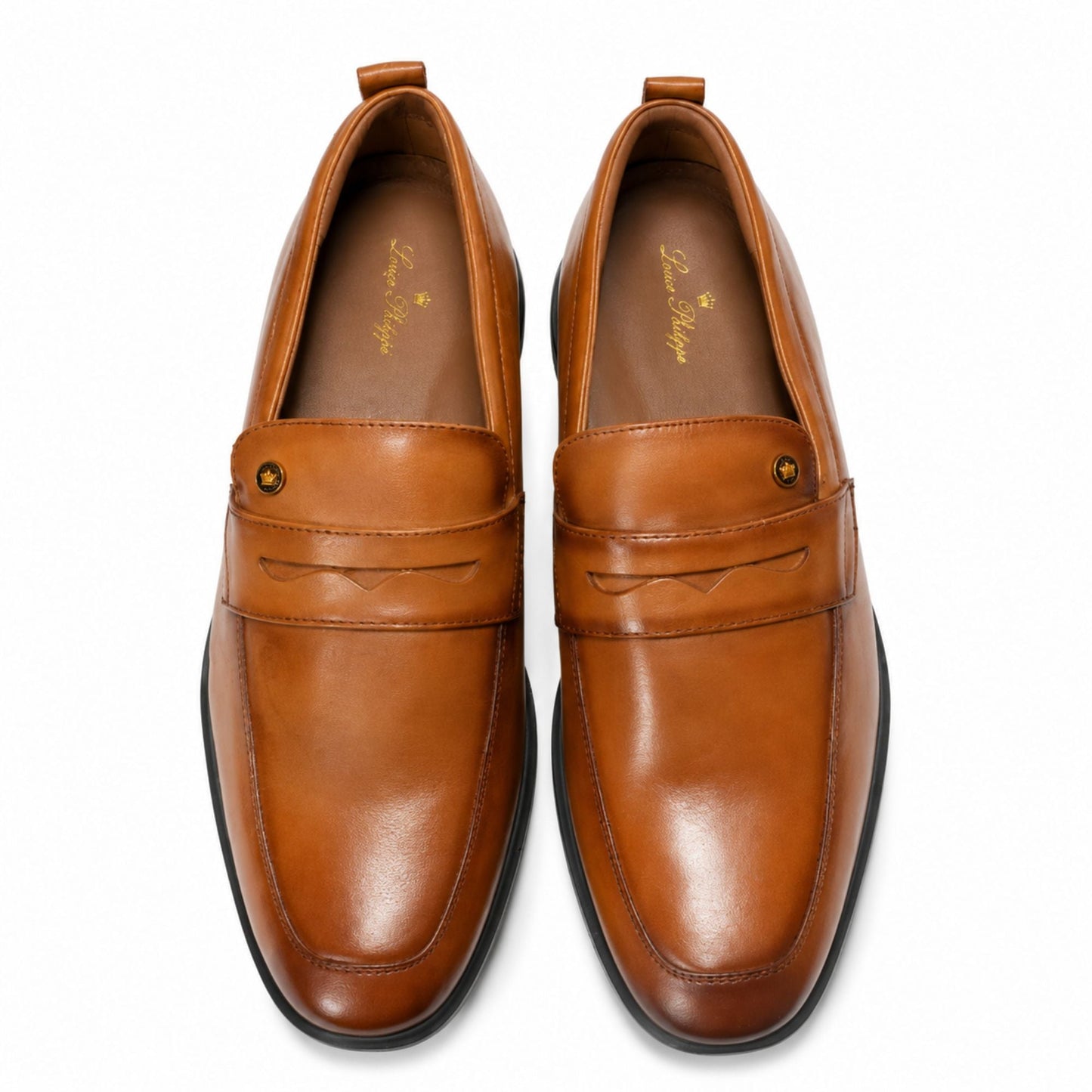 Louis Philippe Men’s Premium Formal Slip-On Shoes - Tan