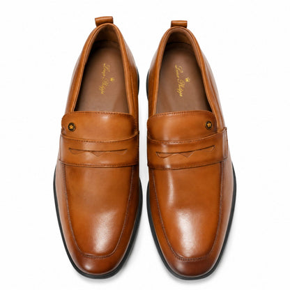 Louis Philippe Men’s Premium Formal Slip-On Shoes - Tan