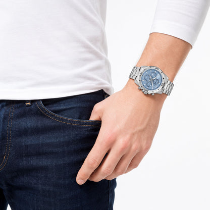 Guess Commander Blue Dial Chronograph Watch for Men - GW0056G2