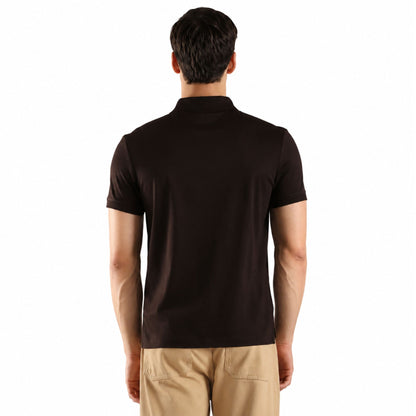 Tommy Hilfiger Men’s Printed Regular Fit Polo T-Shirt - Brown