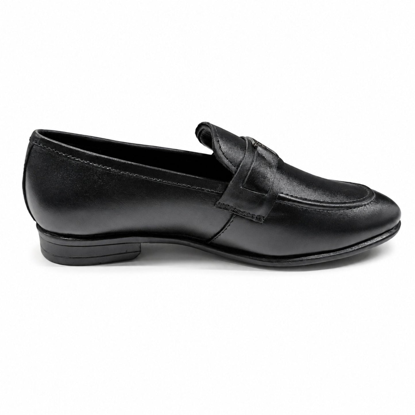 ROSSO BRUNELLO Premium Slip-On Formal Loafers for Men - Black
