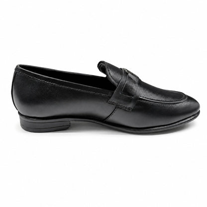ROSSO BRUNELLO Premium Slip-On Formal Loafers for Men - Black
