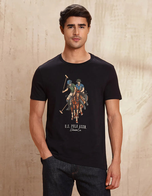 U.S. Polo Assn. Denim Co. Graphic Brand Printed Muscle Fit T-Shirt