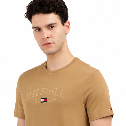 TOMMY HILFIGER Crew Neck Aaron T-Shirt - Pinecone Tan