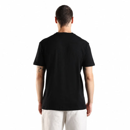 TOMMY HILFIGER Solid Regular Fit Cotton T-Shirt - Black