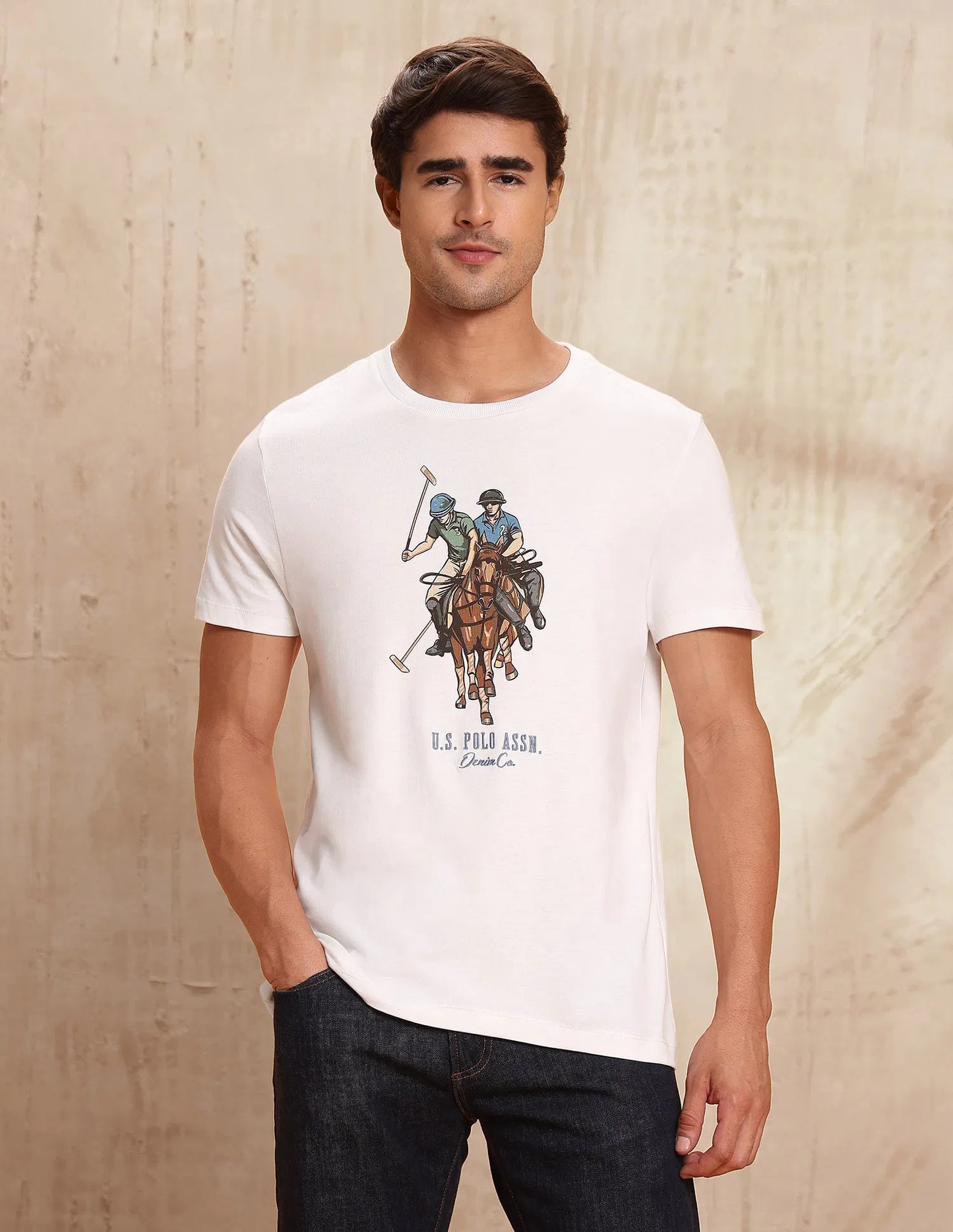 U.S. Polo Assn. Denim Co. Graphic Brand Printed Muscle Fit T-Shirt