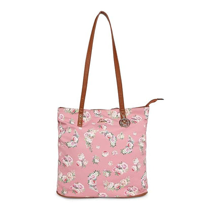 Lavie Flavo Women's Light Pink Floral Tote Bag | Stylish Handbag