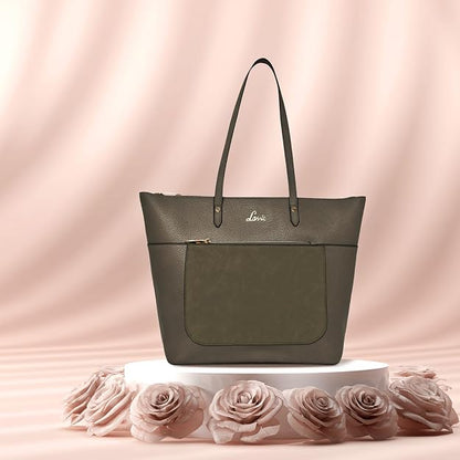 Lavie Amelia Women's Olive Tote Bag | Stylish Shoulder Handbag