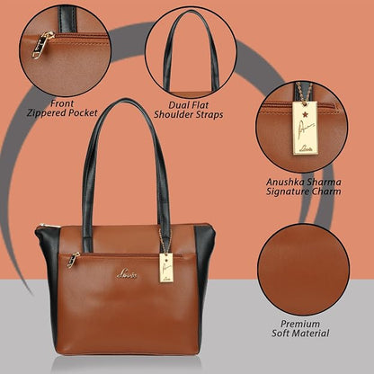Lavie Lit Mylo 3C Women's Tan Tote Bag | Stylish Shoulder Handbag
